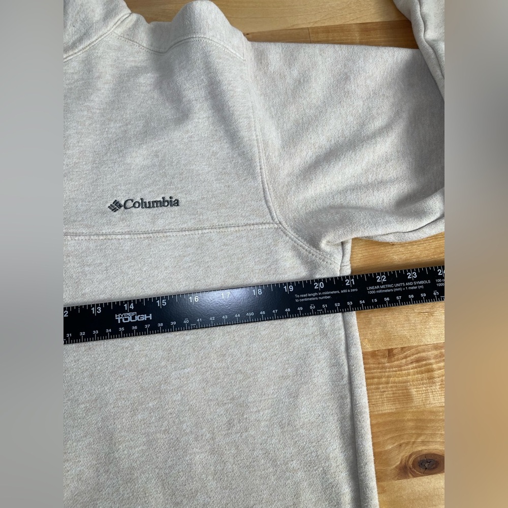 Columbia Hart Mountain II Men's 1/4 Zip Up Cream Long Sleeve - Picture 9 of 11